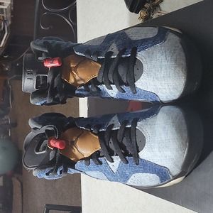 Nike Air Jordan 6 blue washed denim worn once